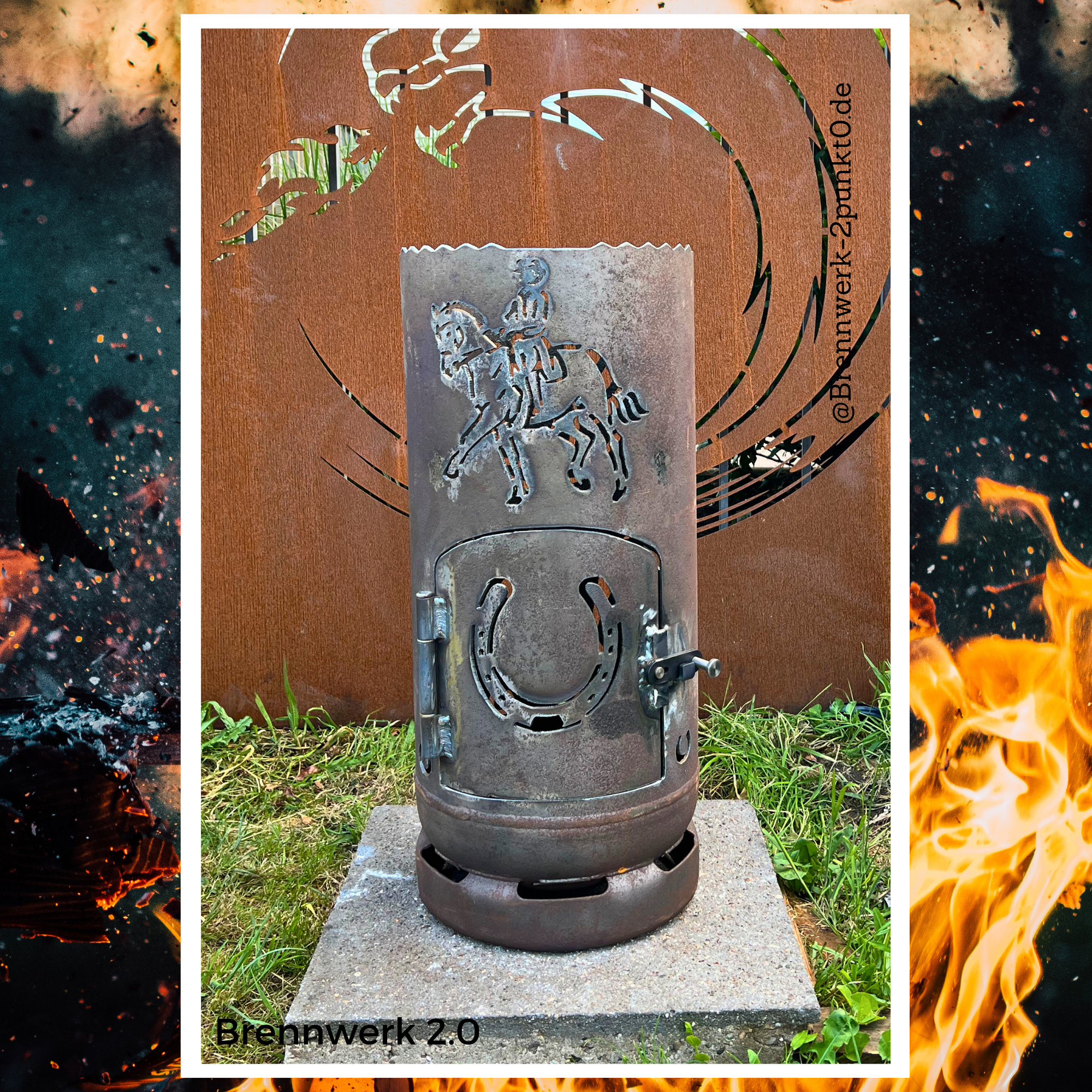 Feuerkorb – Dressurpferde