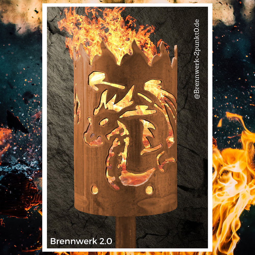 Gartenfackel – Drache