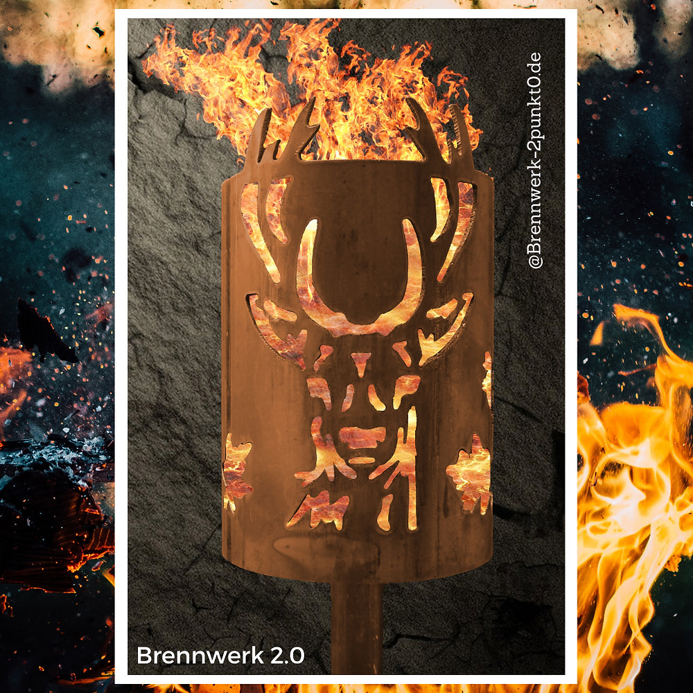 Gartenfackel – Rothirsch 2-fach