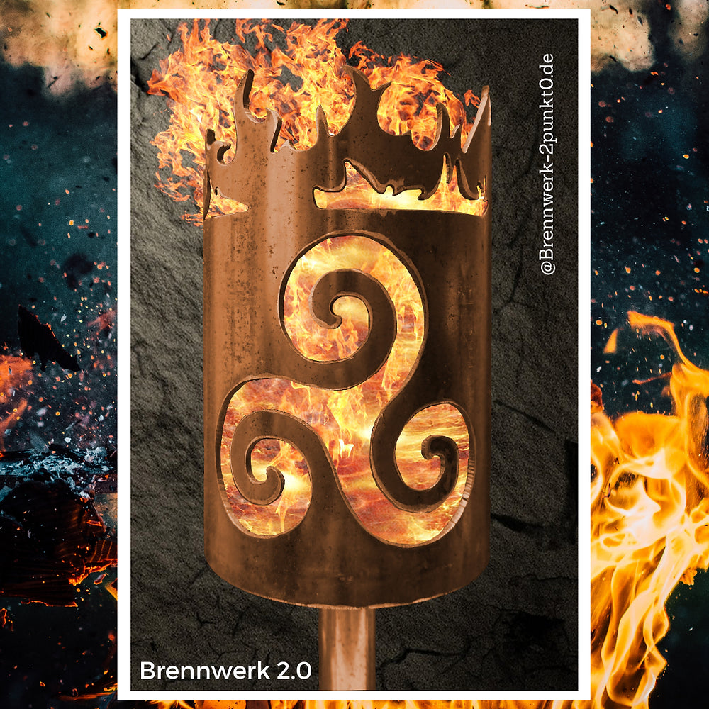 Gartenfackel – Triskele 2-fach