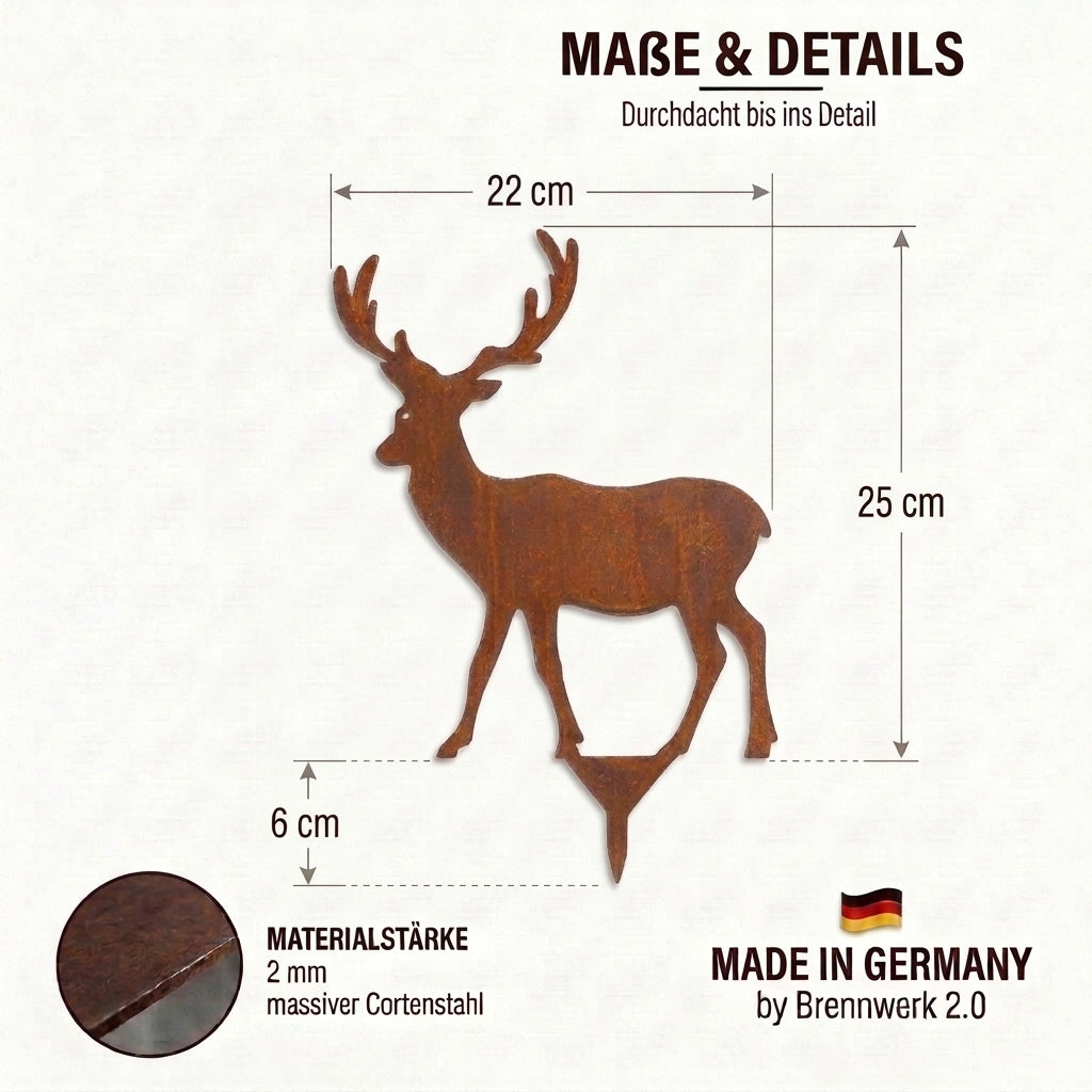 Hirsch und Rehfamilie 3er Set