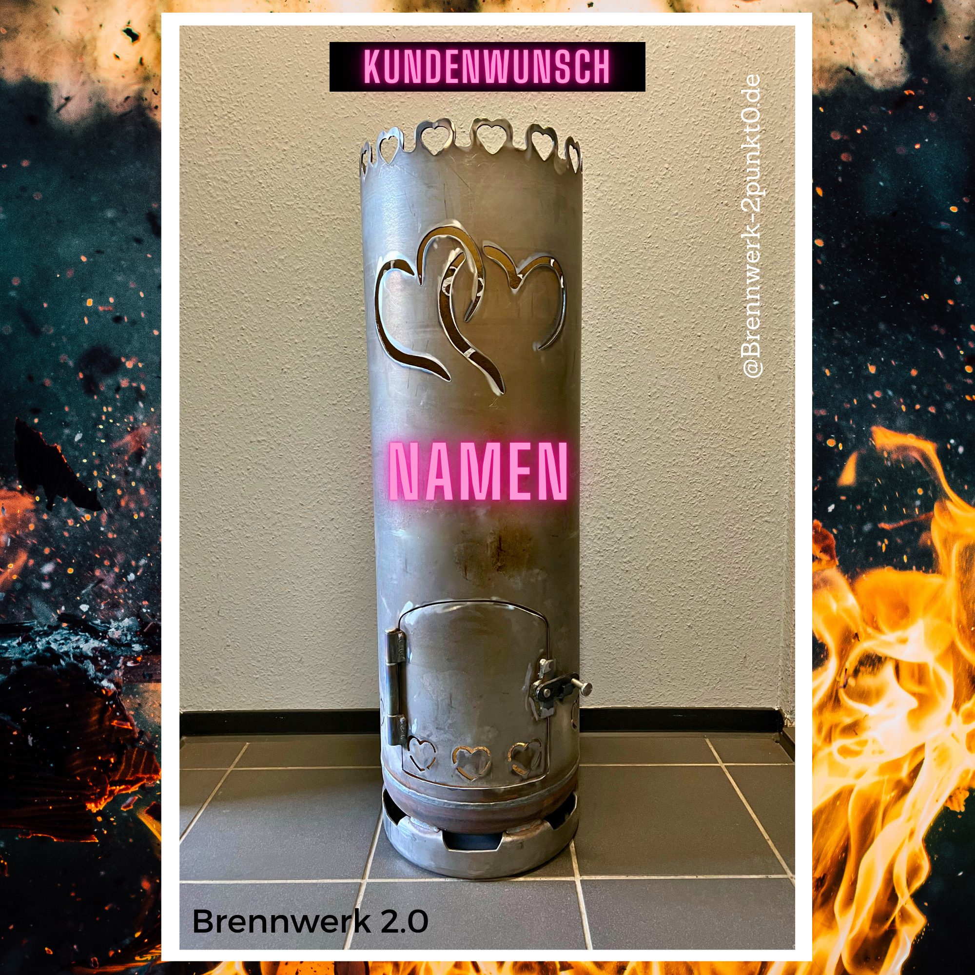 Feuerkorb - Herzen❤️Hochzeit