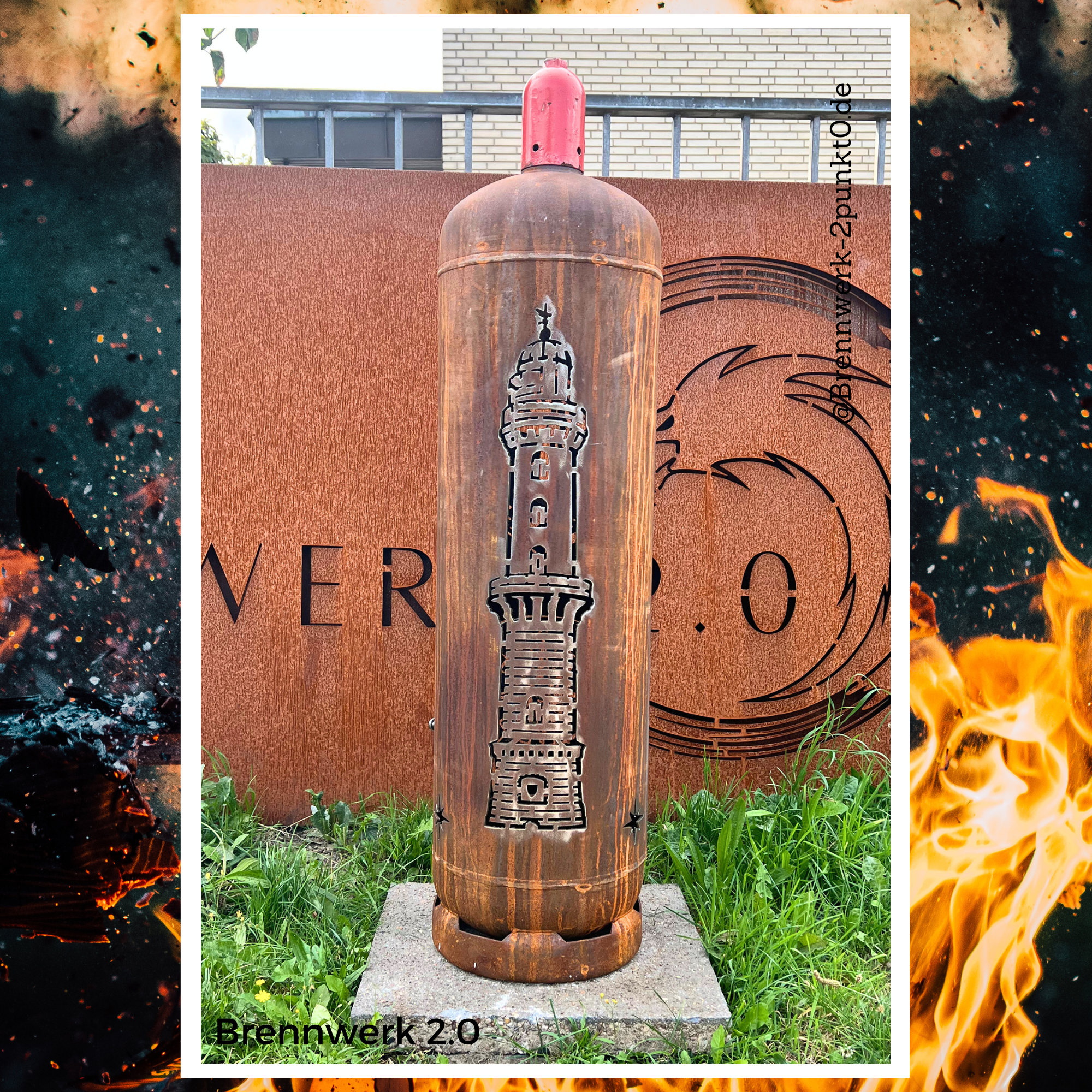 33kg Feuertonne – Leuchtturm Warnemünde