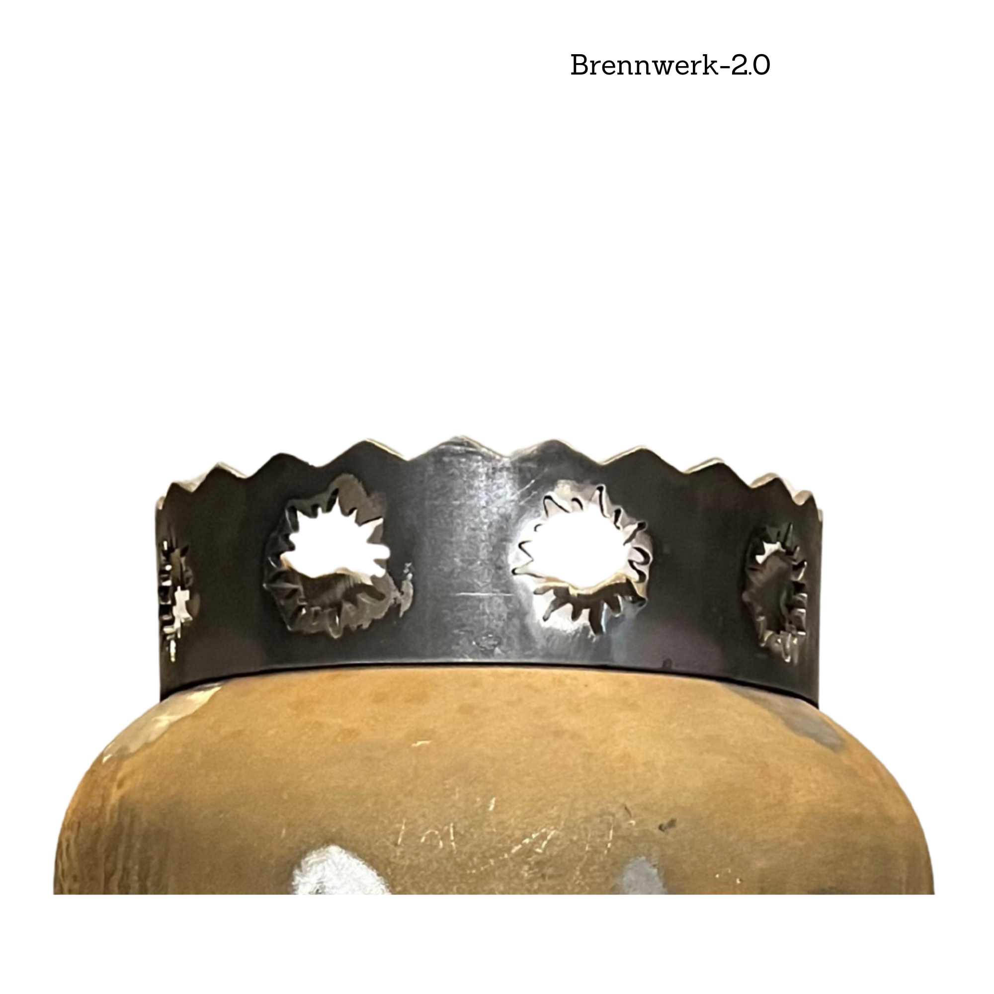 Abnehmbarer Deckel für Feuerkorb Kronendesign-Sonne