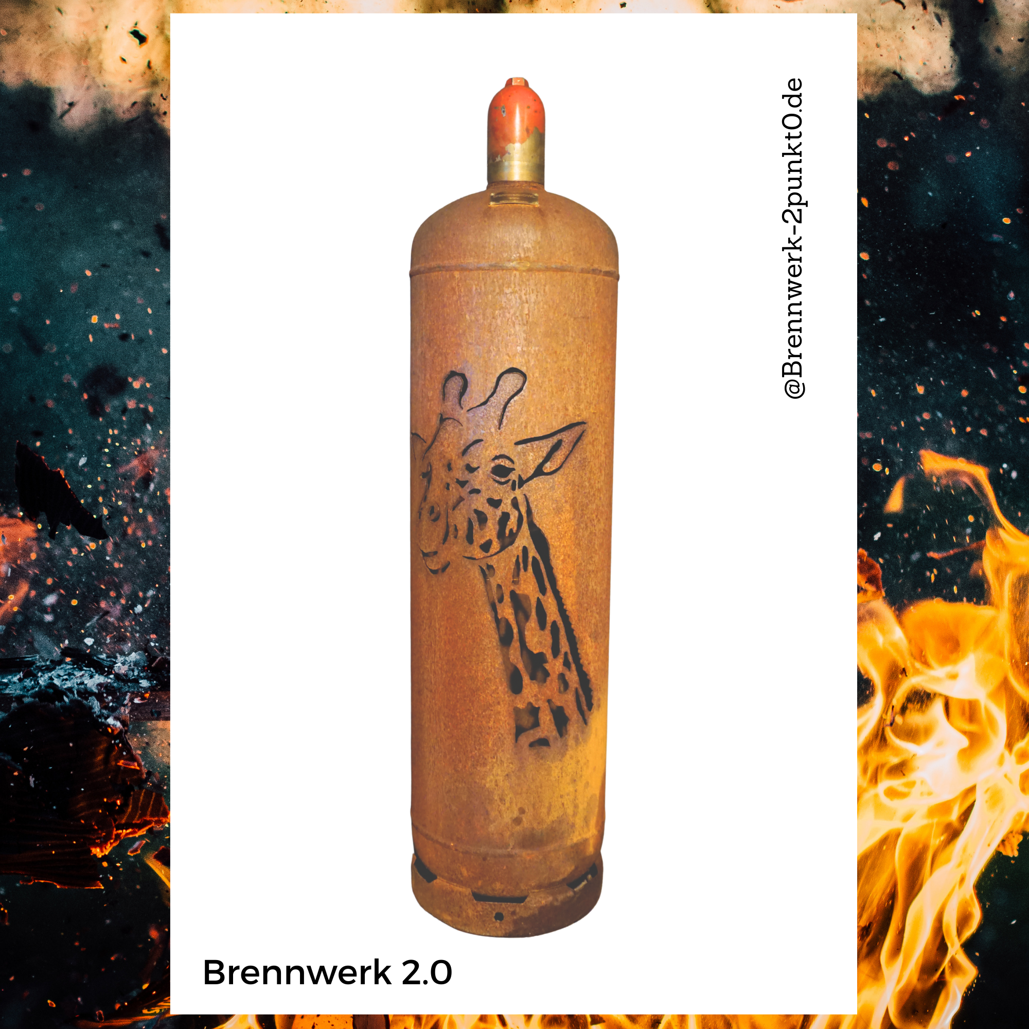 33kg Feuertonne – Giraffenkopf