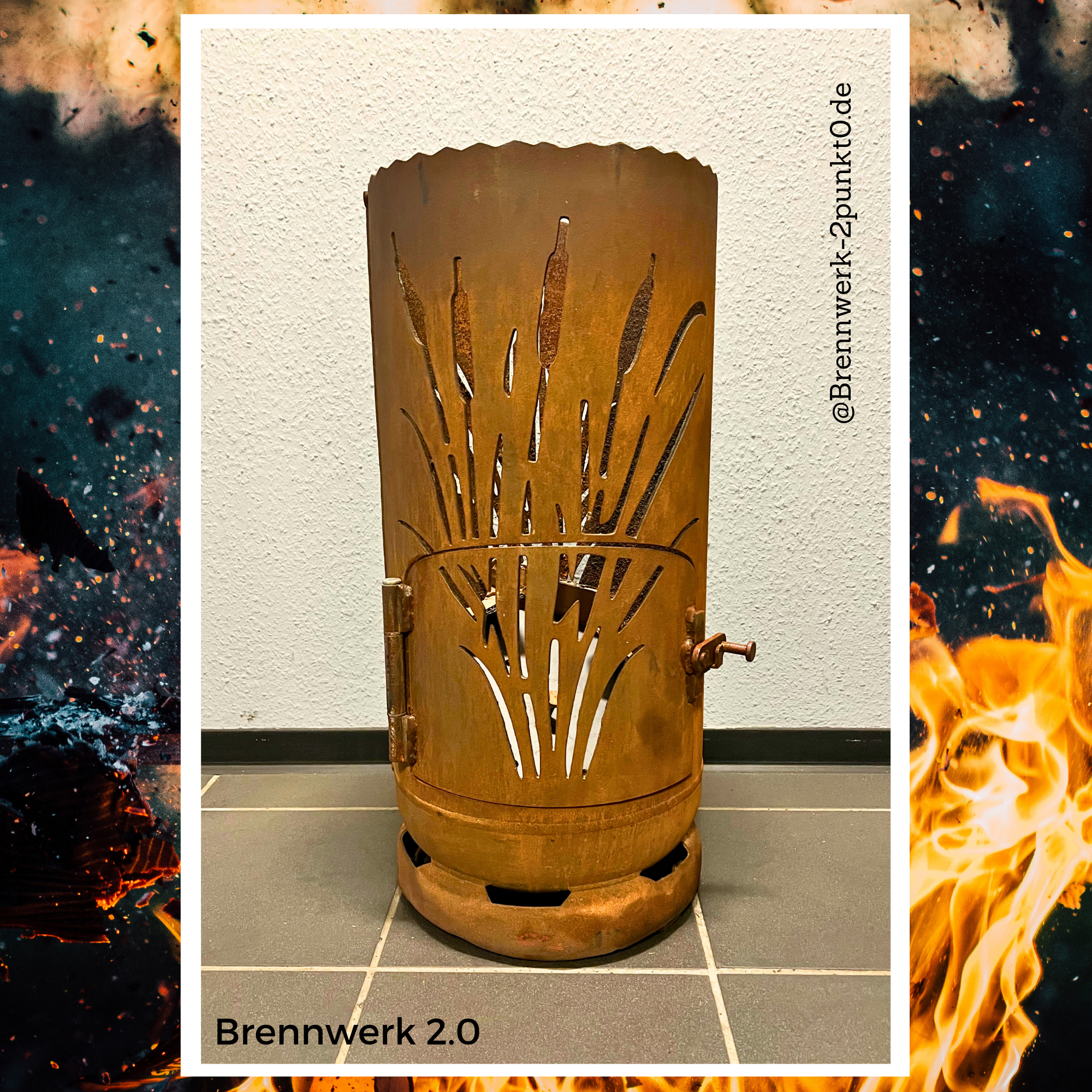 Feuerkorb – Schilfgras