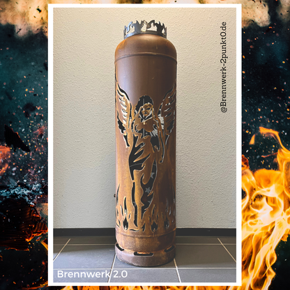 33kg Feuertonne – Engel mit Engelsflügeln