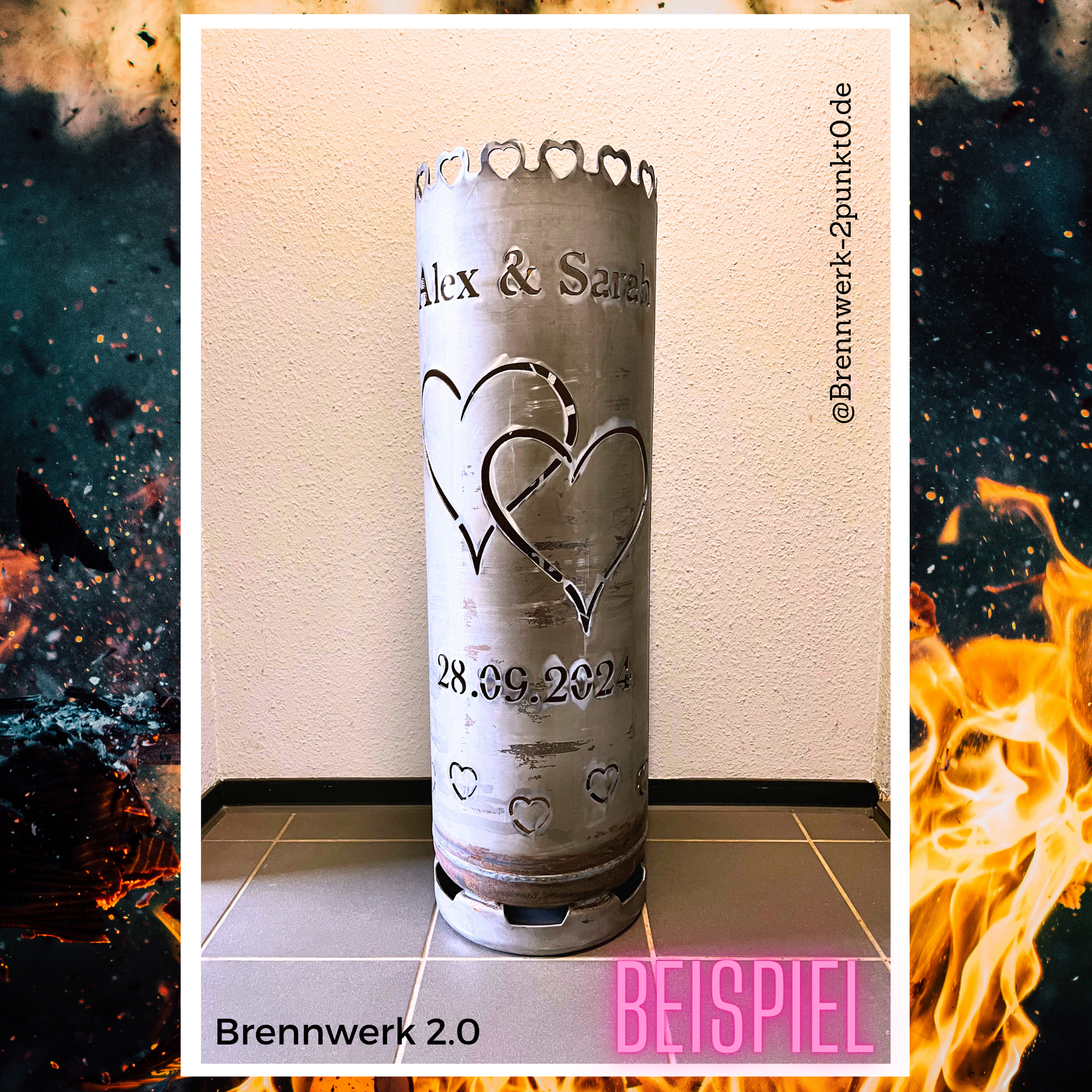 Feuerkorb - Herzen❤️Hochzeit