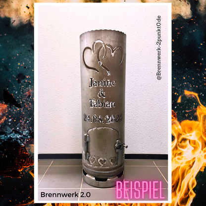 Feuerkorb - Zwei Herzen eine Liebe❤️Hochzeit