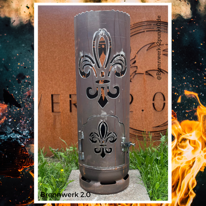 Feuerkorb – Lilie im Wappen