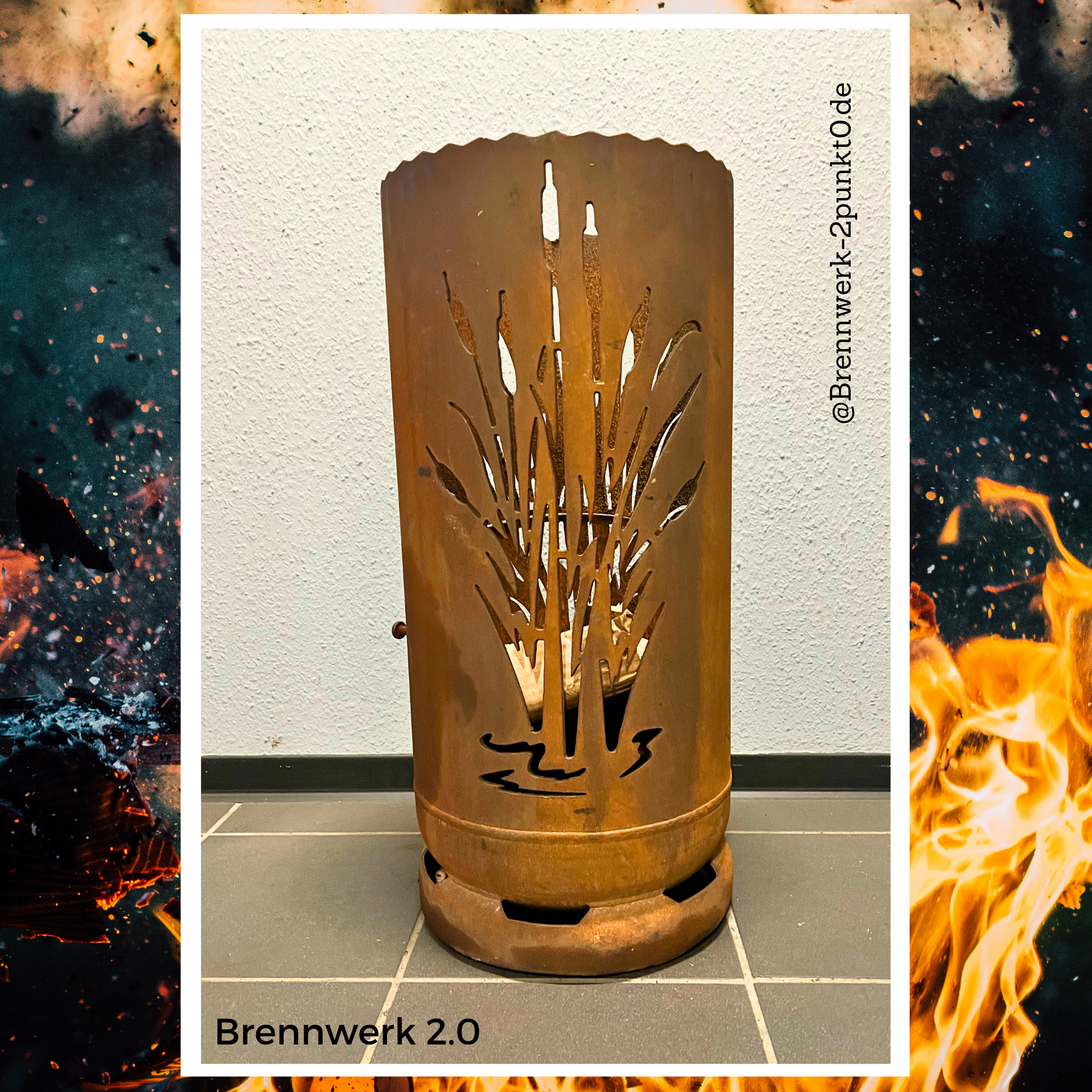 Feuerkorb – Schilfgras