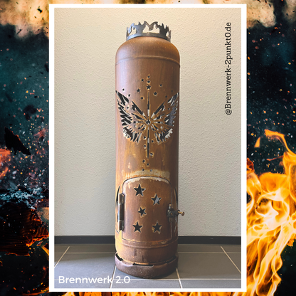 33kg Feuertonne – Engel mit Engelsflügeln