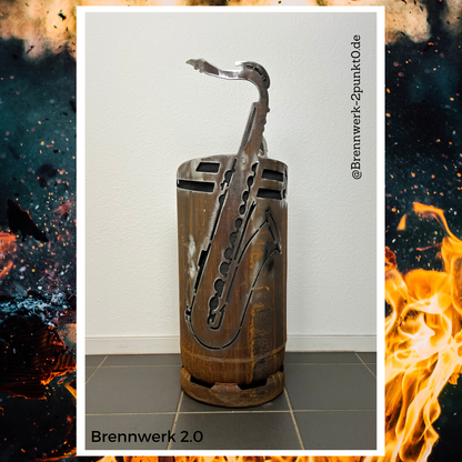 Feuerkorb / ModernArt - Saxophon & Noten