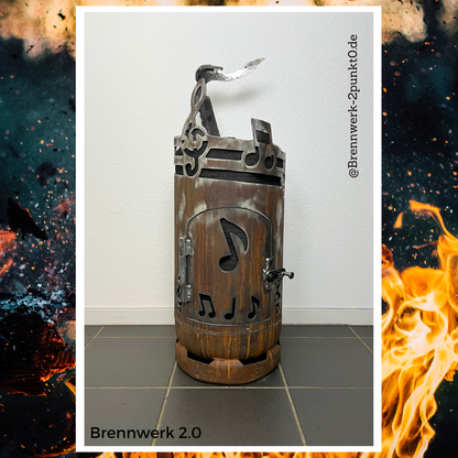 Feuerkorb / ModernArt - Saxophon & Noten