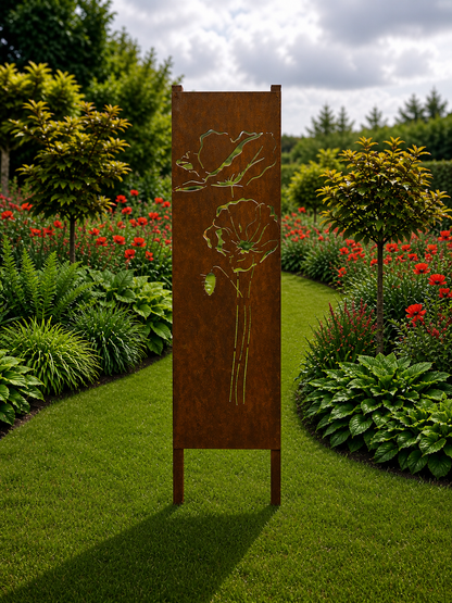 Gartensichtschutz – Mohnblumen