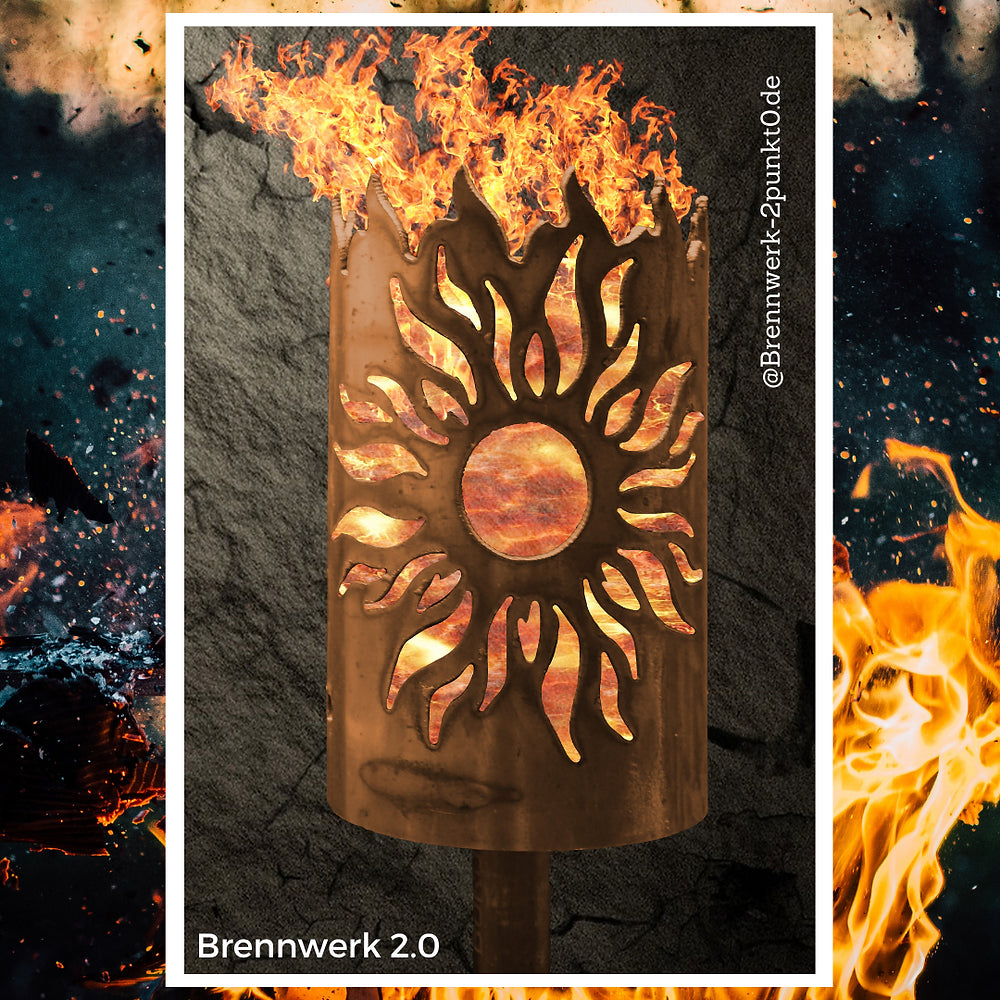 Gartenfackel – Sonne 2-fach