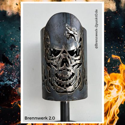 Gartenfackel – Totenkopf 2-fach