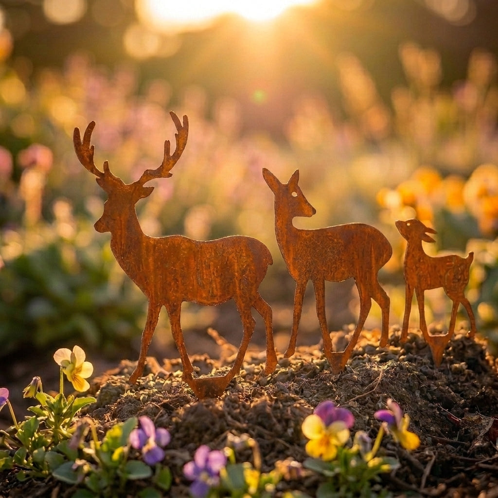 Hirsch und Rehfamilie 3er Set