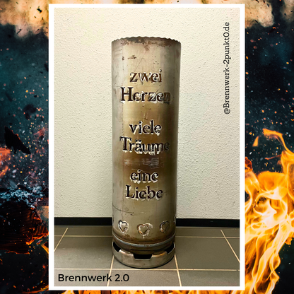 Feuerkorb - Zwei Herzen eine Liebe❤️Hochzeit