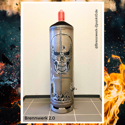 33kg Feuertonne – Engel mit Totenkopf DEATH