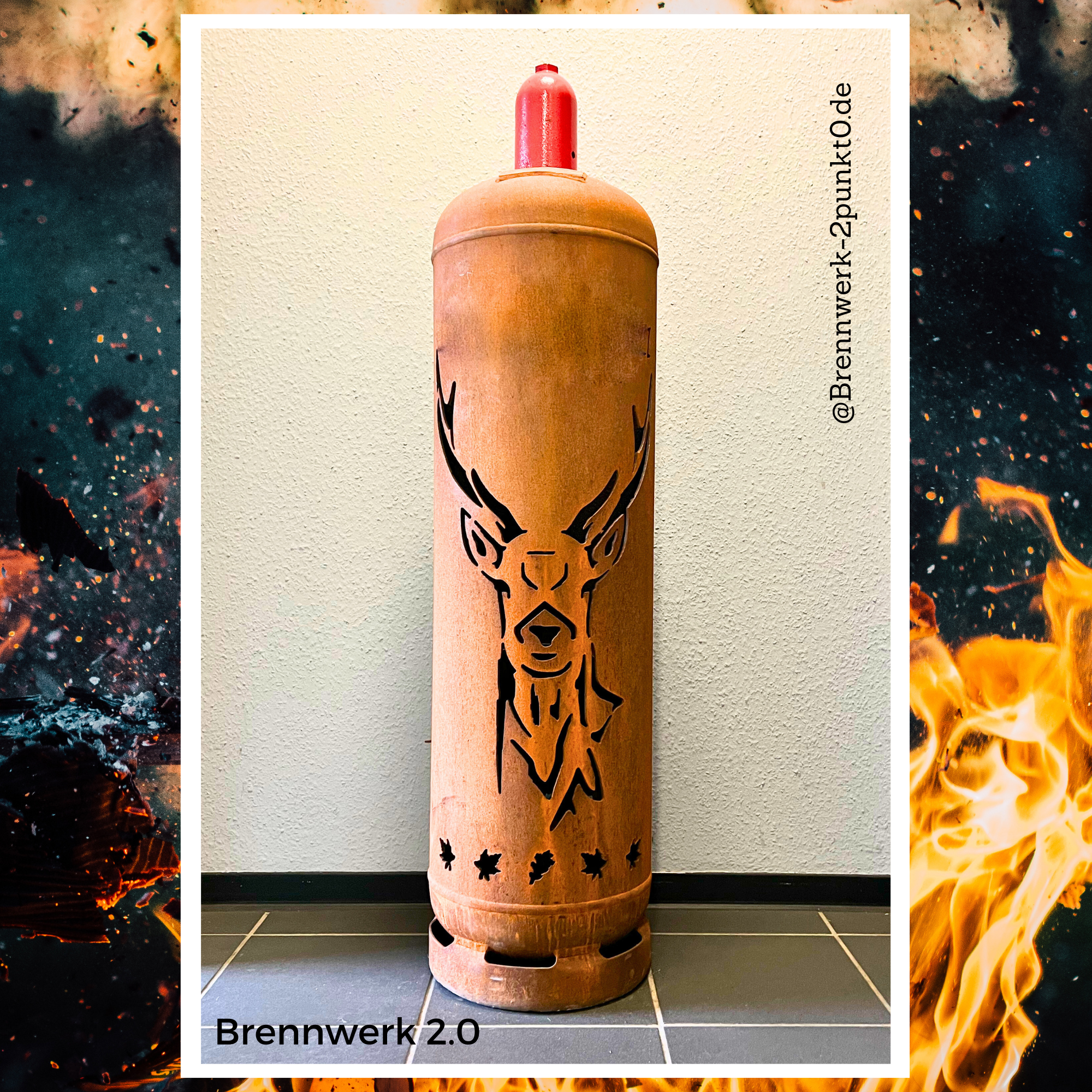 33kg Feuertonne – Sikahirsch