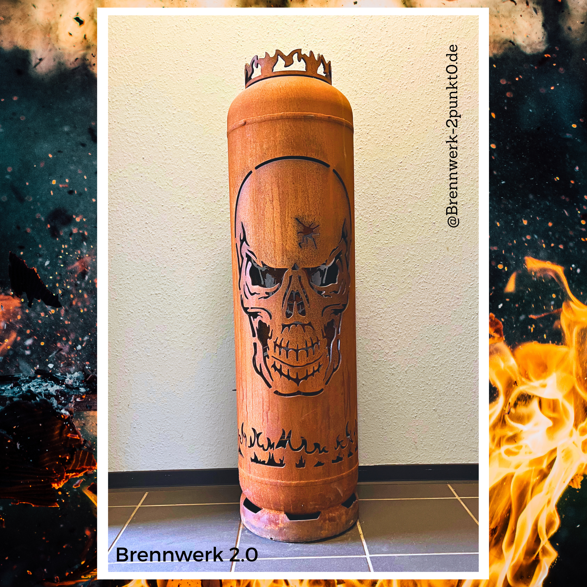 33kg Feuertonne – Totenkopf „Death“