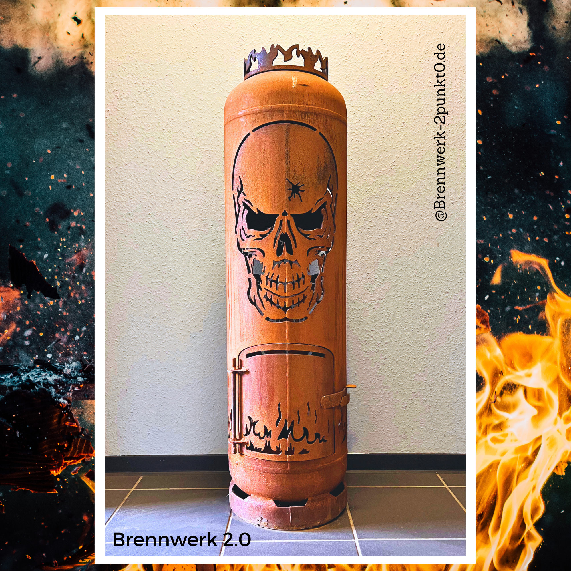 33kg Feuertonne – Totenkopf „Death“