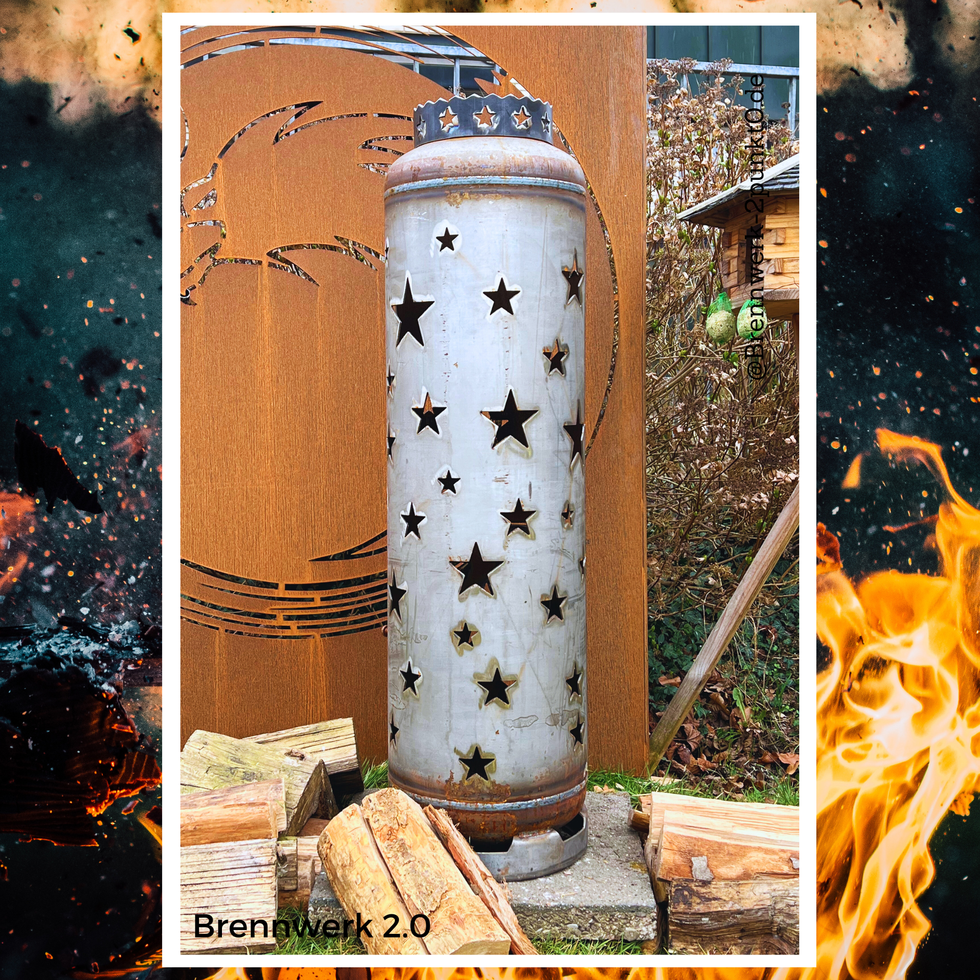 33kg Feuertonne - Sterne umlaufend