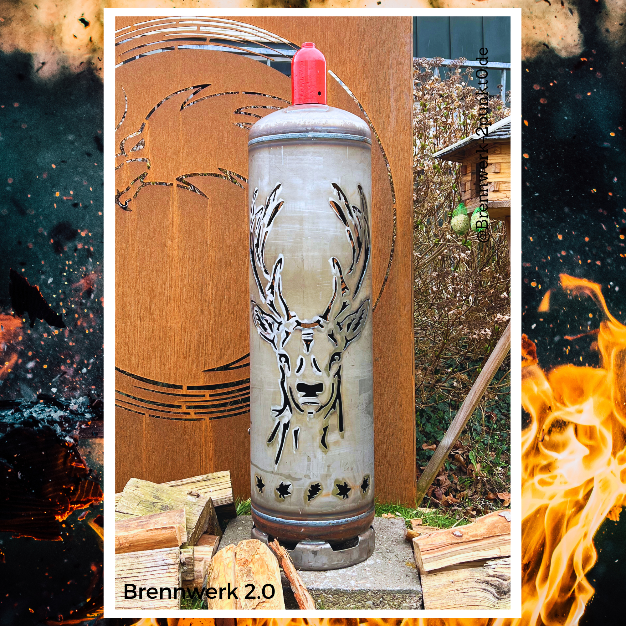 33kg Feuertonne – Rothirsch_2 2-fach