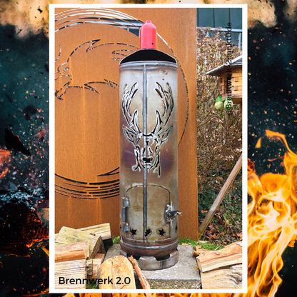 33kg Feuertonne – Rothirsch_2 2-fach