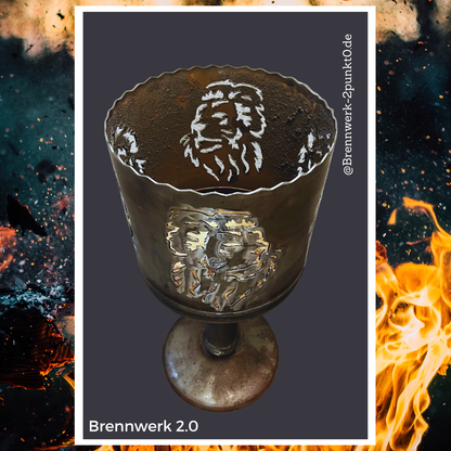 Feuerkorb / Kelch –  Löwenkopf