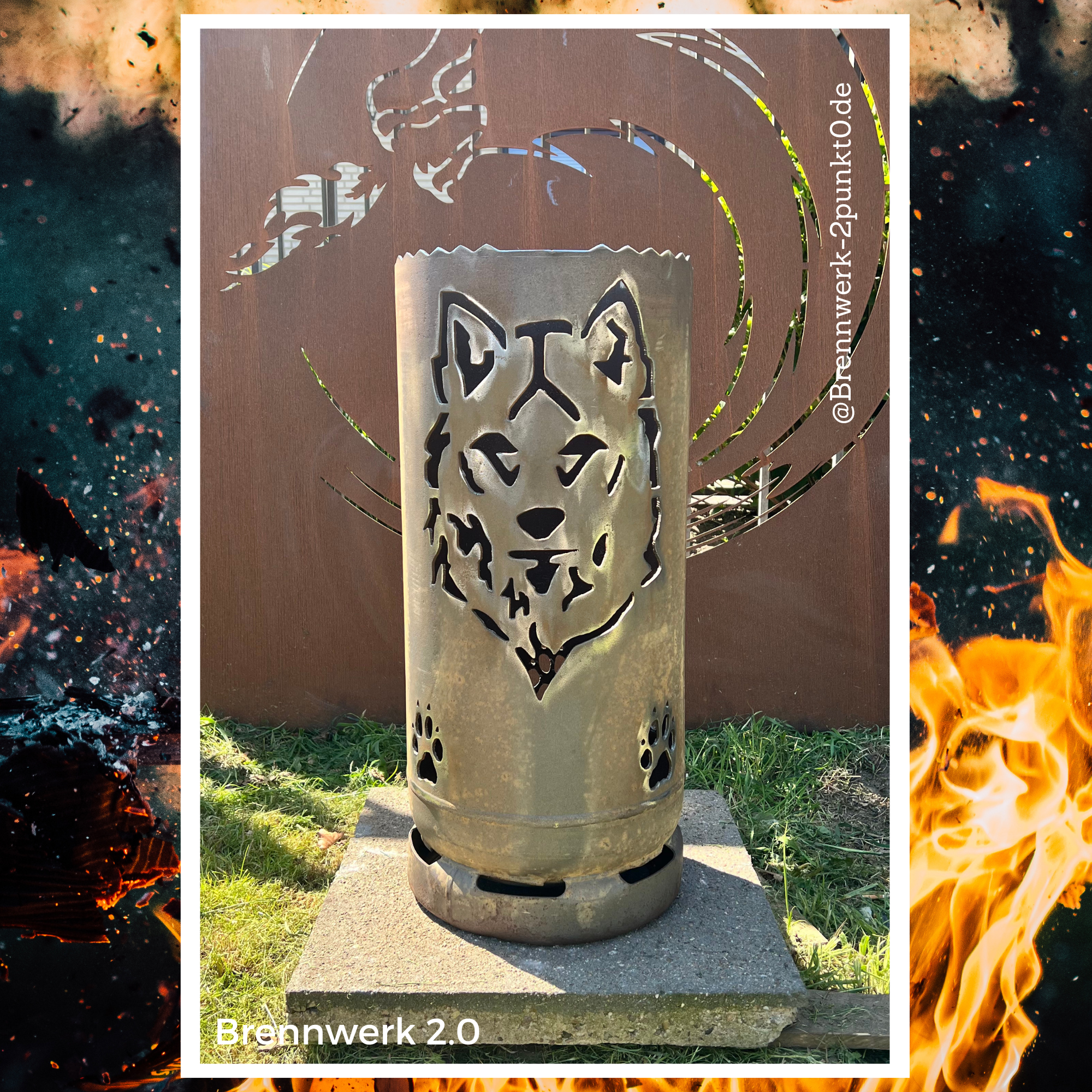 Feuerkorb –  Wolf
