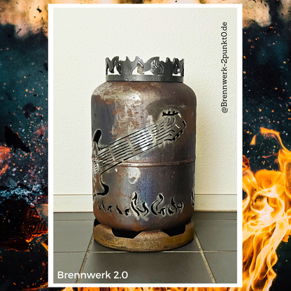 11kg Feuertonne - Hard Rock mit E-Gitarre