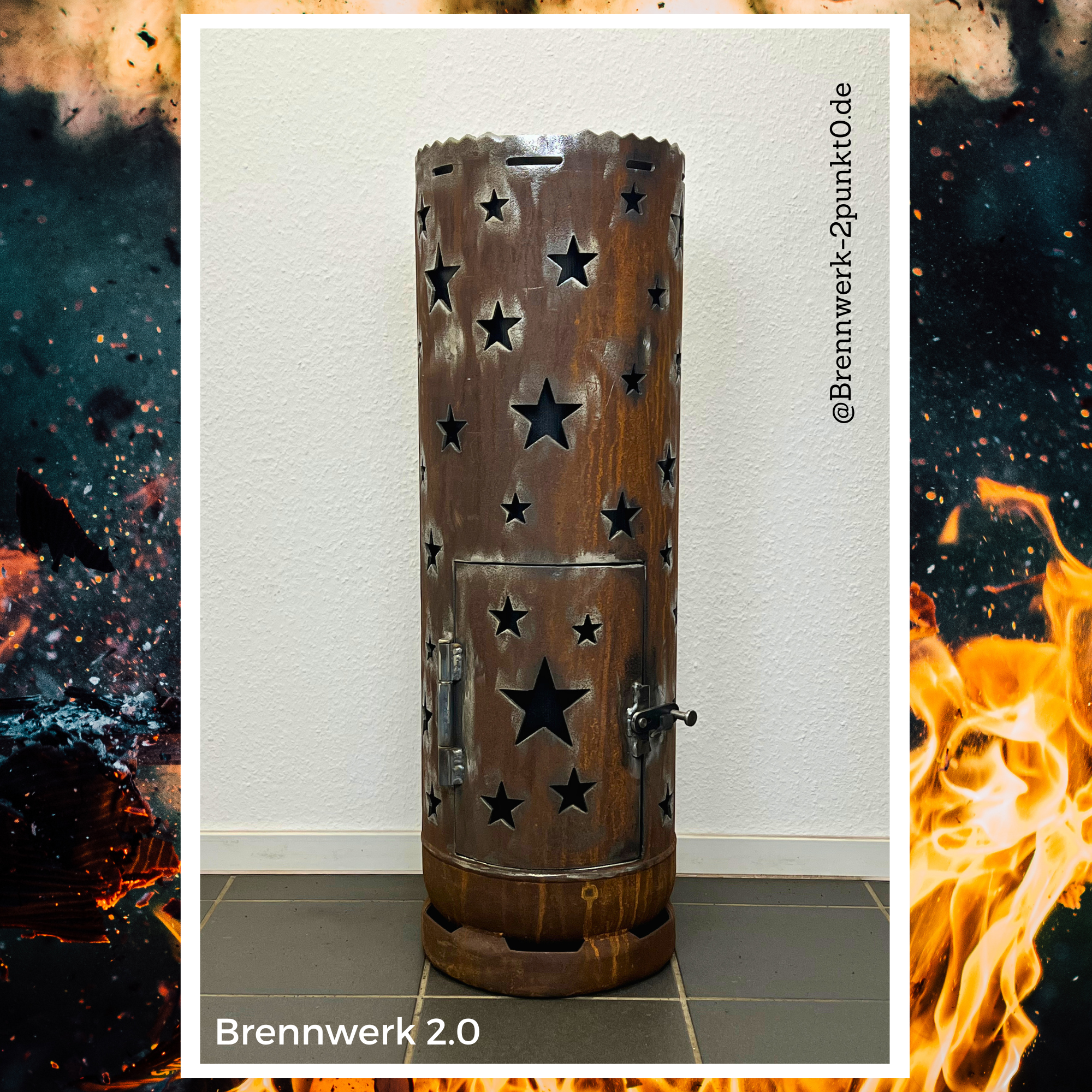 Feuerkorb – Sterne mit Mond