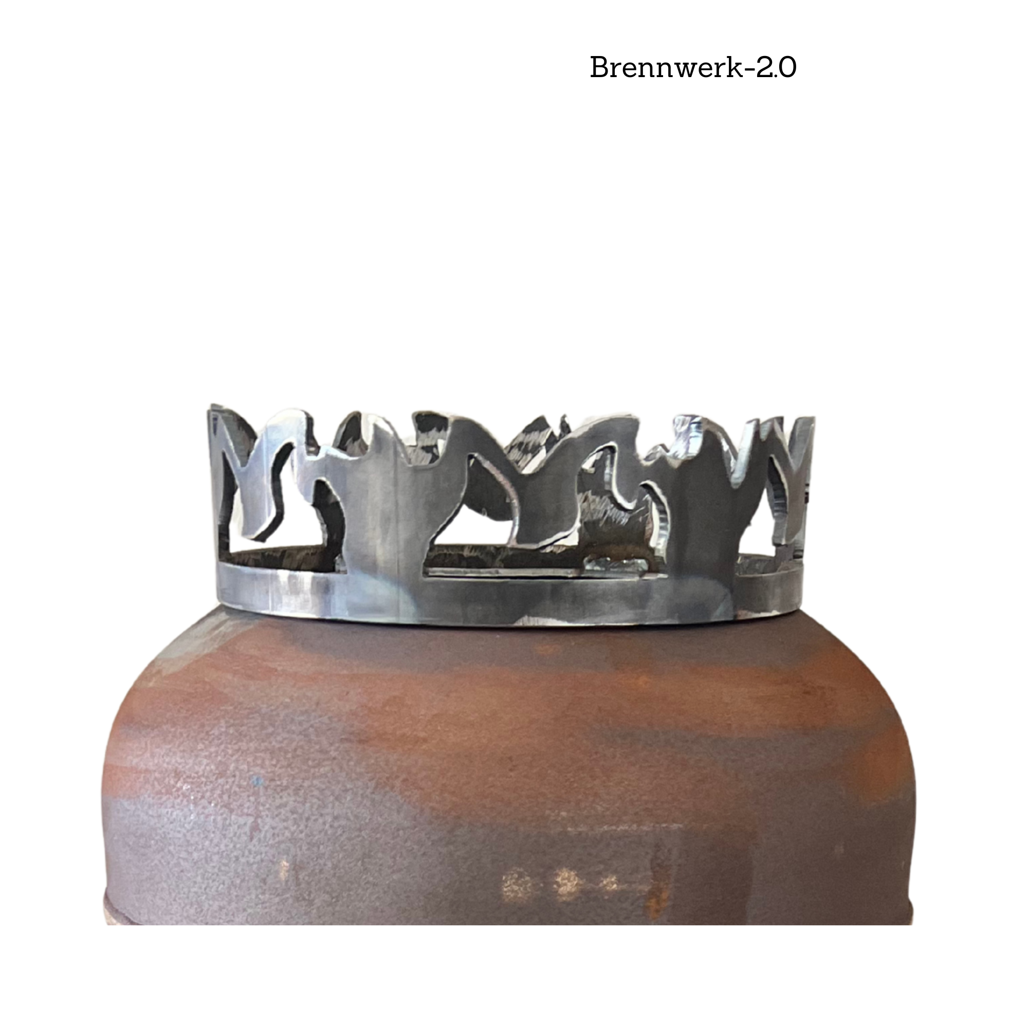 Abnehmbarer Deckel für Feuerkorb Kronendesign-Flammen