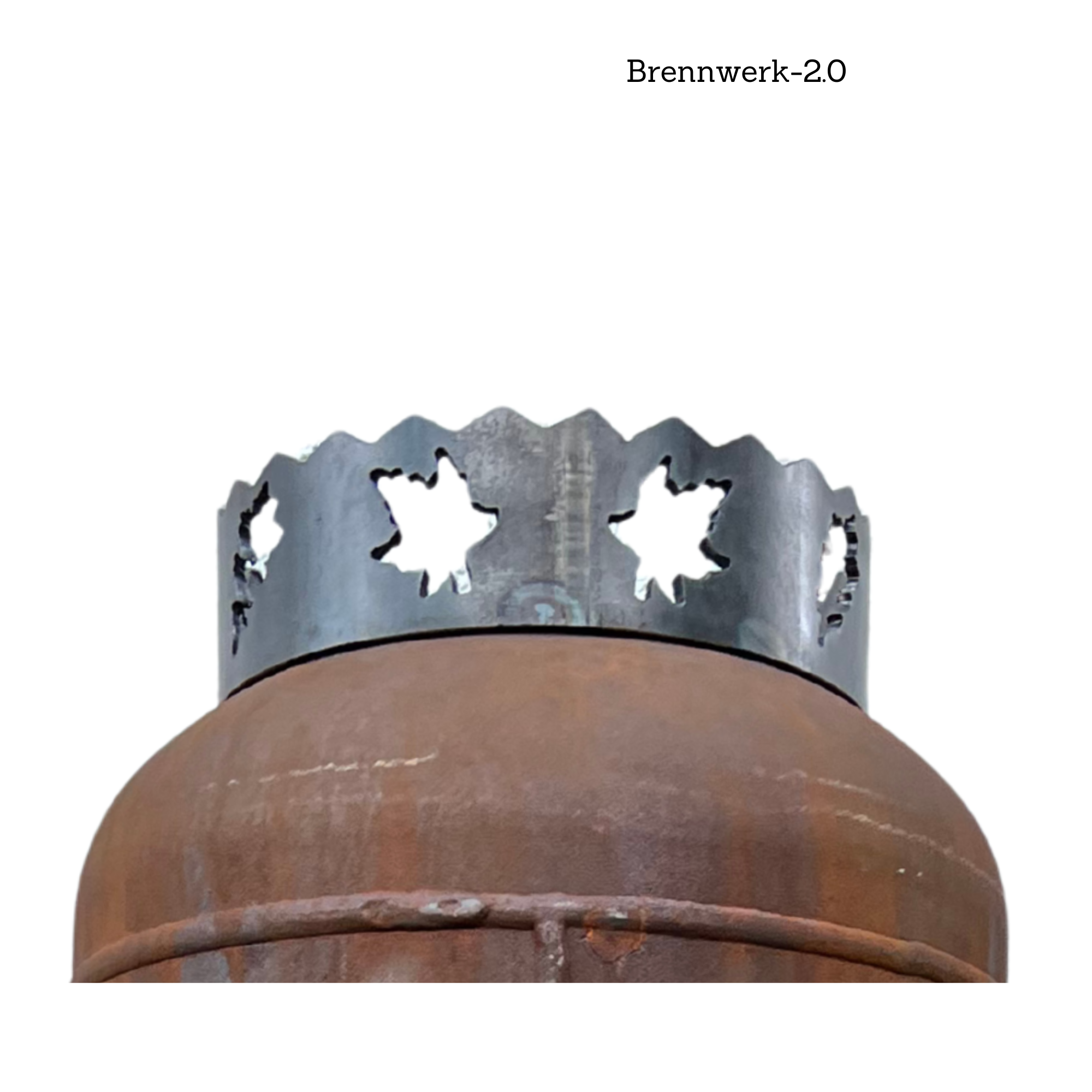 Abnehmbarer Deckel für Feuerkorb Kronendesign-Laub