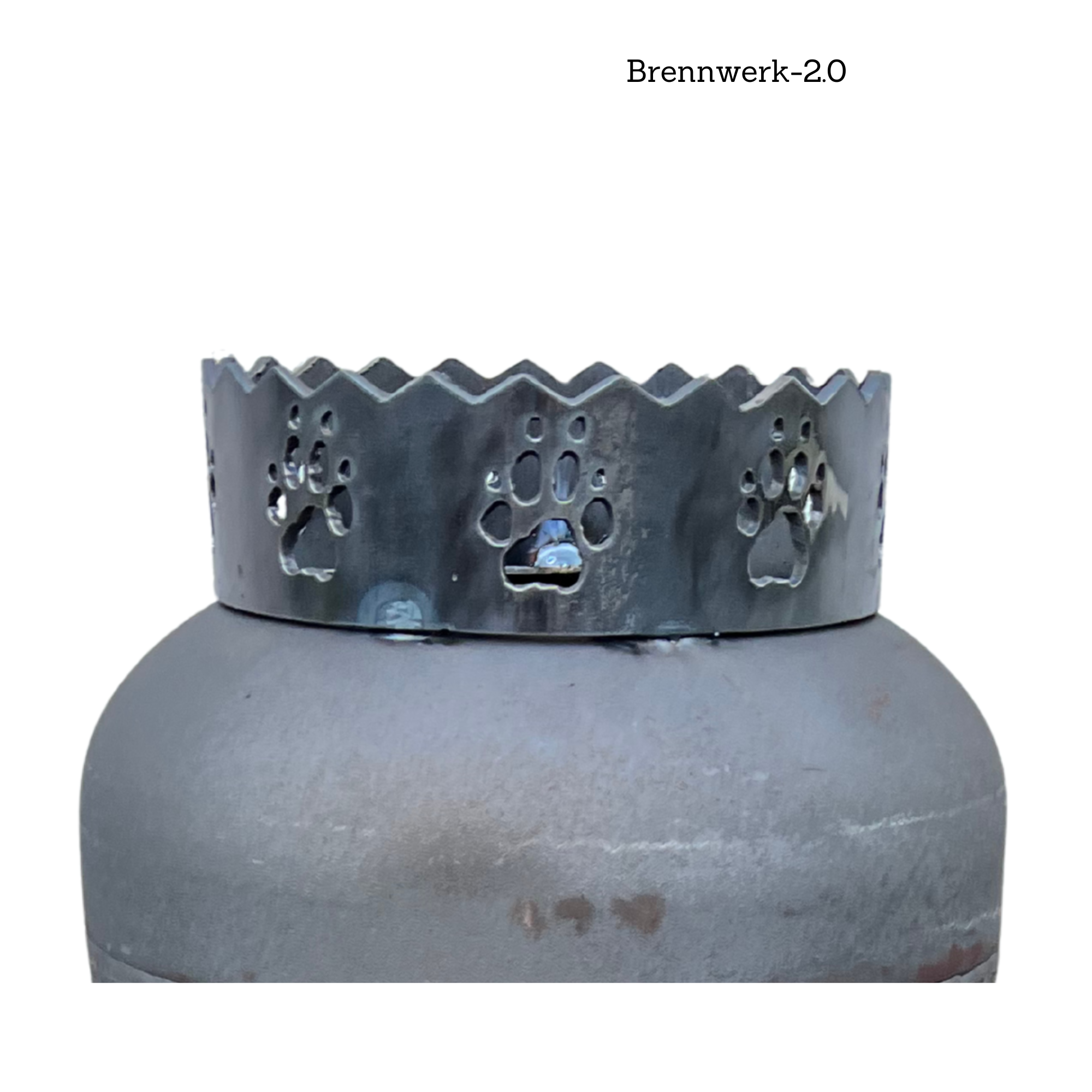 Abnehmbarer Deckel für Feuerkorb Kronendesign-Wolfs Tanzen