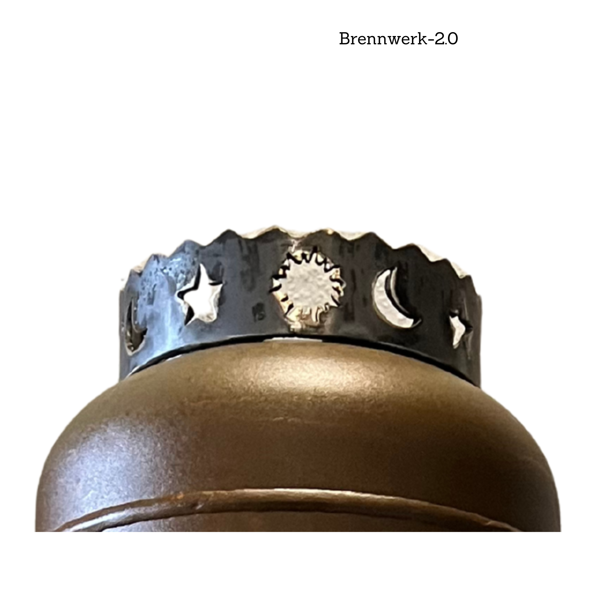 Abnehmbarer Deckel für Feuerkorb Kronendesign-Sonne, Mond, Sterne