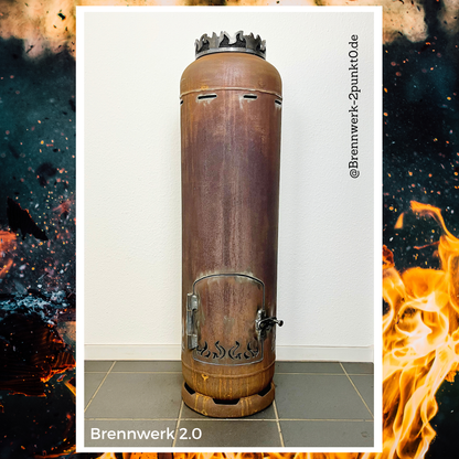 33kg Feuertonne – Totenkopf in Flammen
