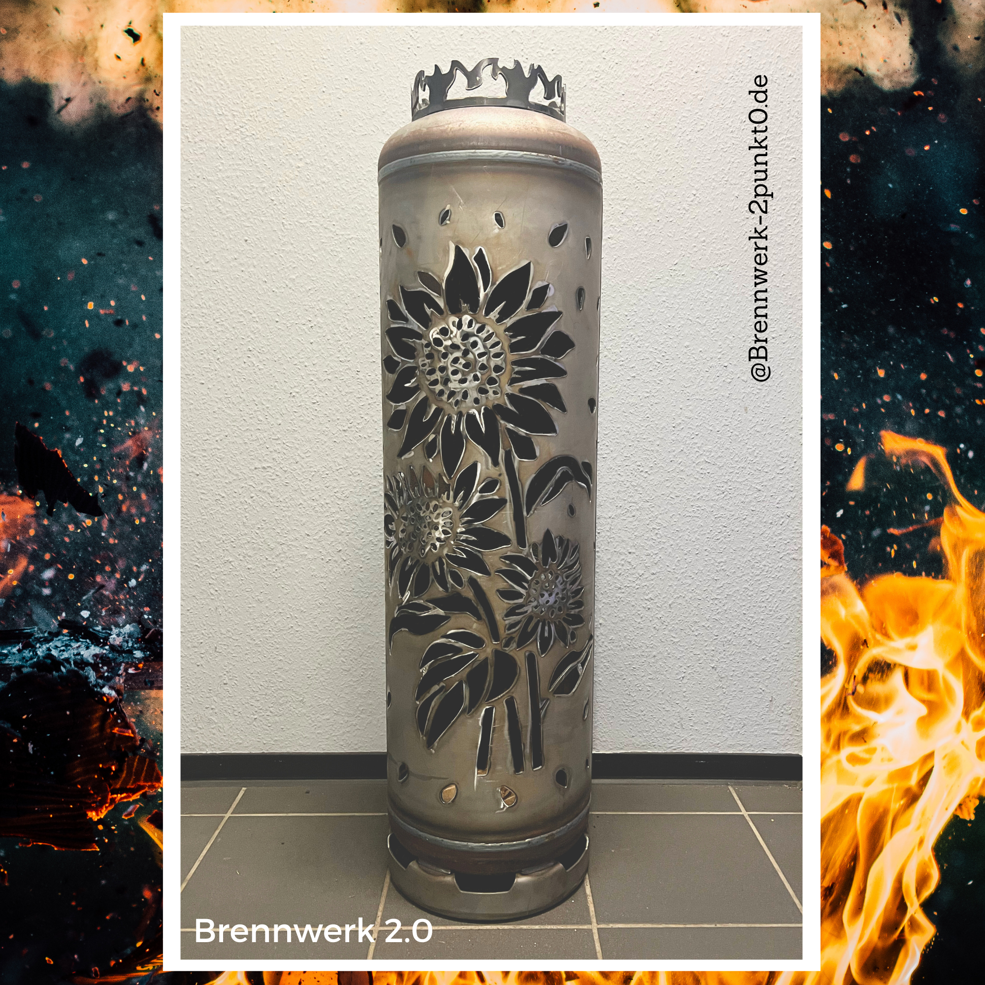 33kg Feuertonne – Sonnenblume 2-fach