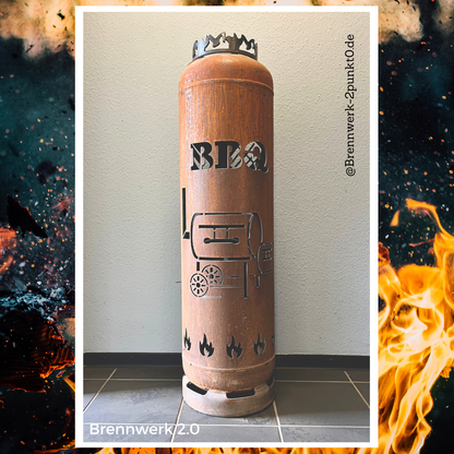 33kg Feuertonne – BBQ mit Smoker