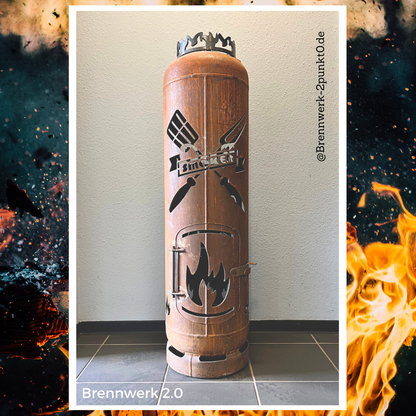 33kg Feuertonne – BBQ mit Smoker