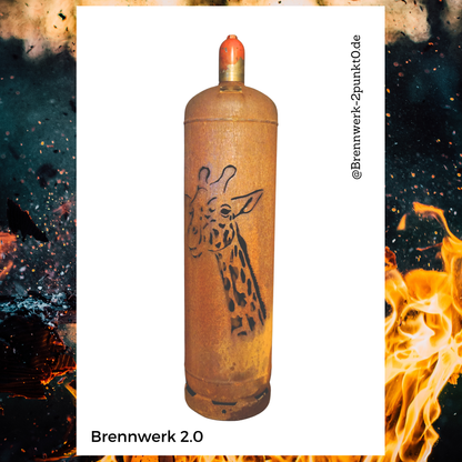 33kg Feuertonne – Giraffenkopf